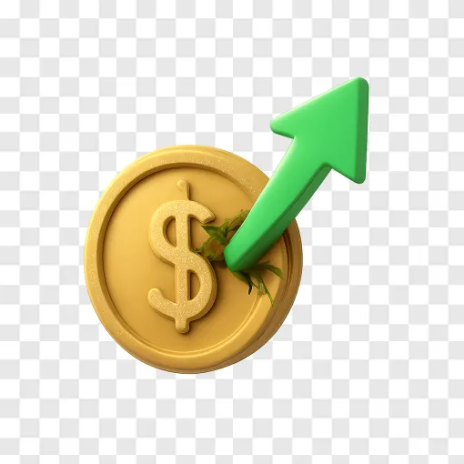 Stock Market Upward Arrow PNG Transparent Image