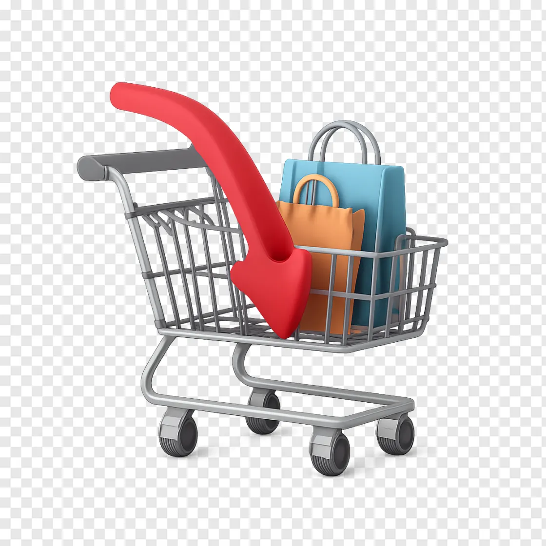 Retail Sales Shopping Cart PNG Icon For Financial Design