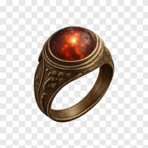 Ancient Meteorite Ring PNG Transparent Image