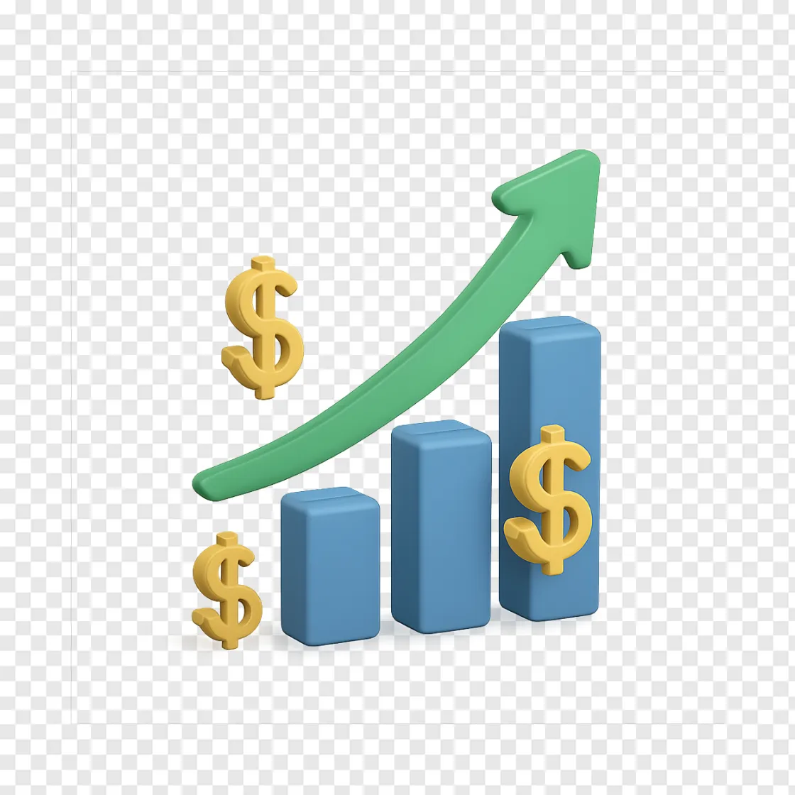 Stock Market Chart PNG Graphic For Financial Design