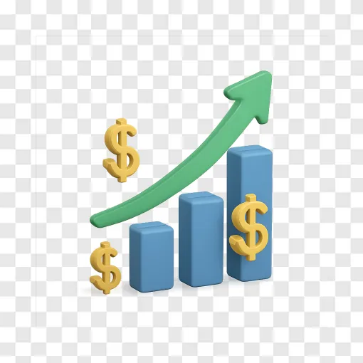 Stock Market Chart PNG Graphic For Financial Design