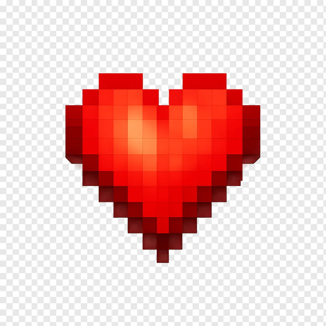 Minecraft Heart PNG Transparent Background