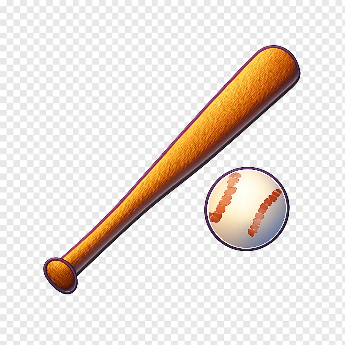 Baseball Bat And Ball PNG Transparent Image