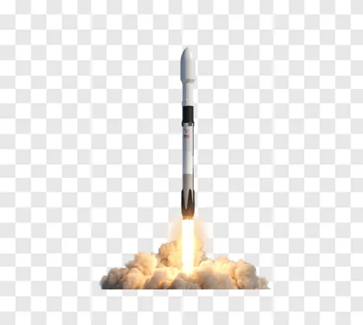 SpaceX Falcon 9 Rocket PNG Image With Transparent Background