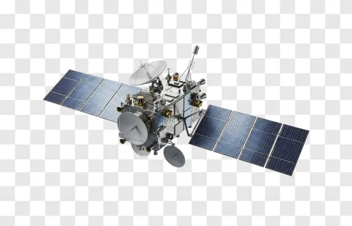 Satellite In Orbit PNG Transparent Image
