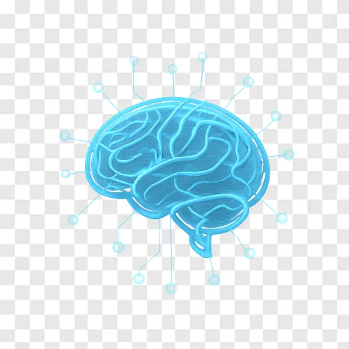 Futuristic AI Neural Network PNG Transparent