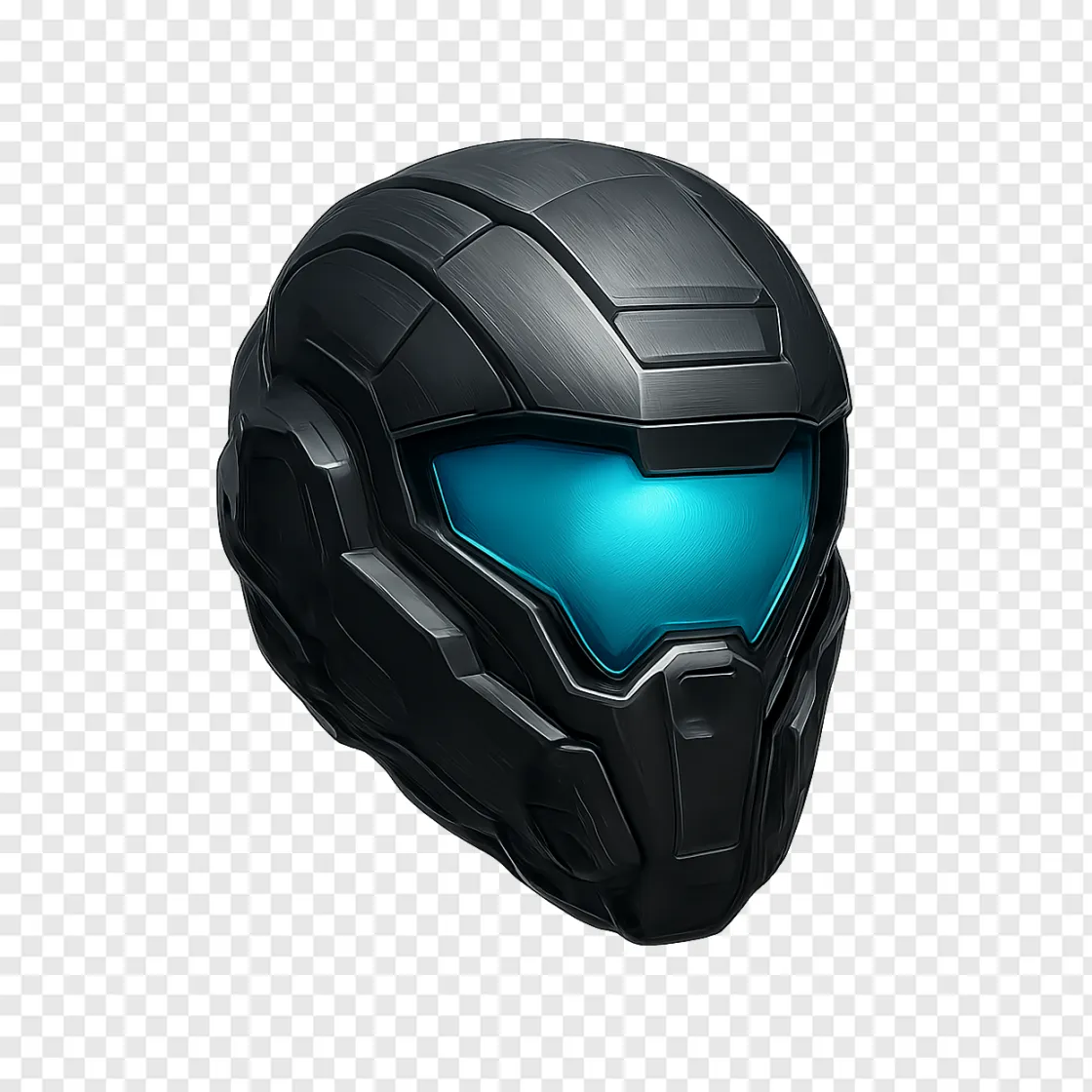 Futuristic Sci-Fi Helmet PNG Transparent Background