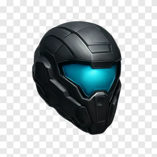 Futuristic Sci-Fi Helmet PNG Transparent Background