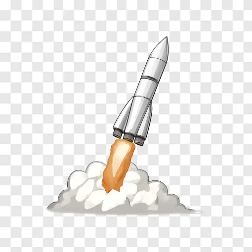 Rocket Launch PNG Vector Transparent Image