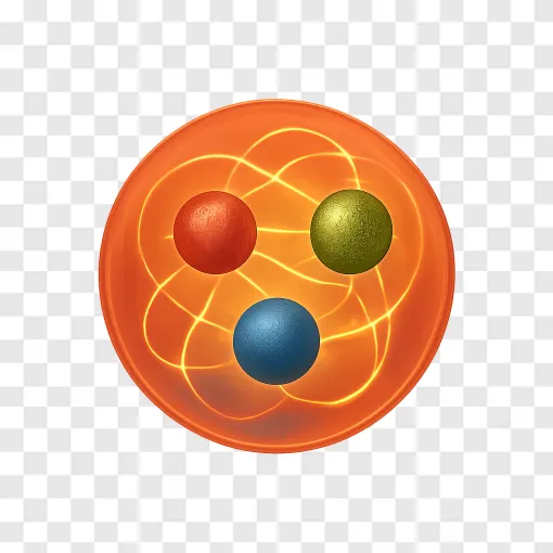 Proton And Gluon Structure Scientific Vector PNG