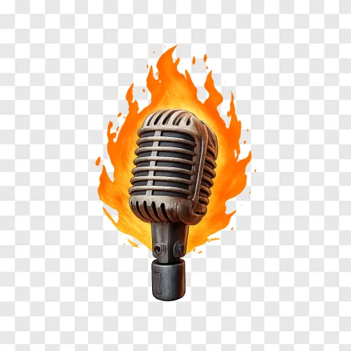 Jonas Brothers Burning Up Tour Flame Microphone PNG