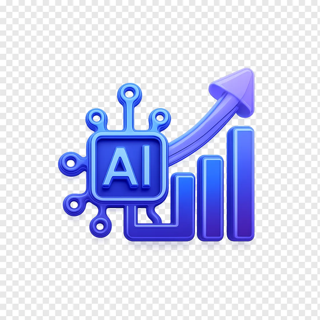 AI Growth Chart And Neural Network PNG