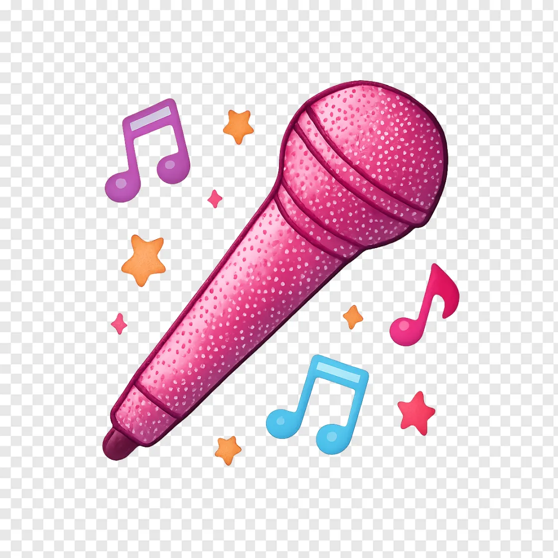 Pink Microphone PNG Vector Graphics For Music Lovers