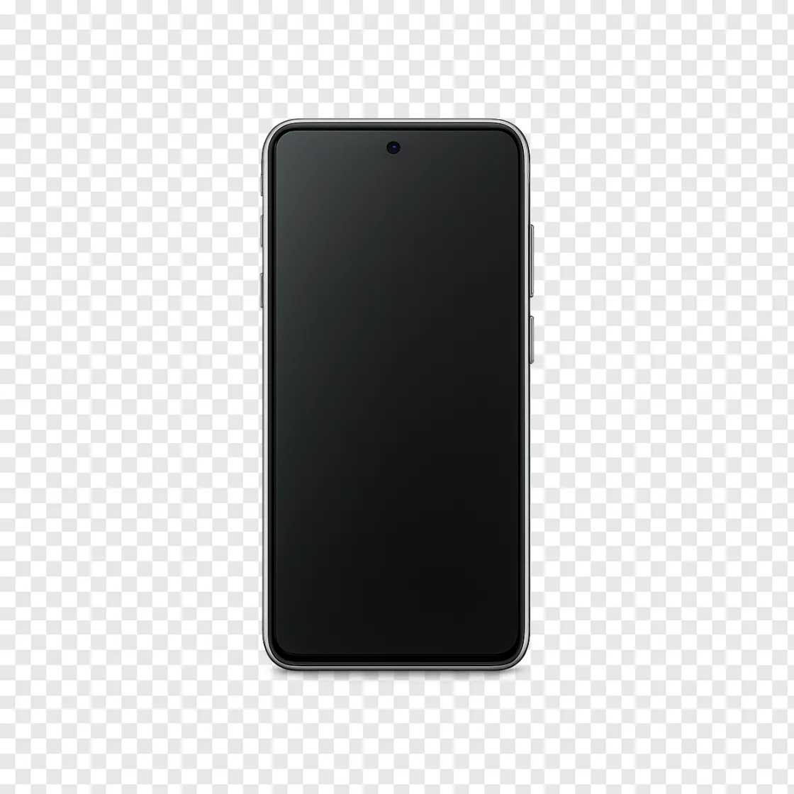 Modern Smartphone Mockup PNG Transparent Background