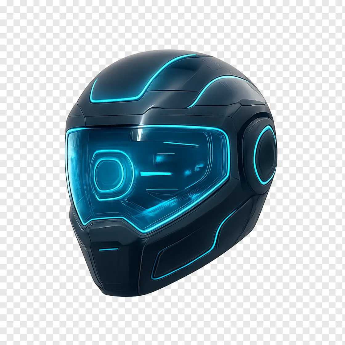 Futuristic Sci-Fi Helmet PNG Transparent Background