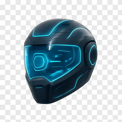 Futuristic Sci-Fi Helmet PNG Transparent Background