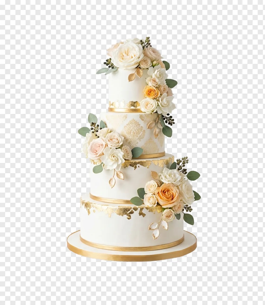 Luxury Wedding Cake PNG Transparent Background
