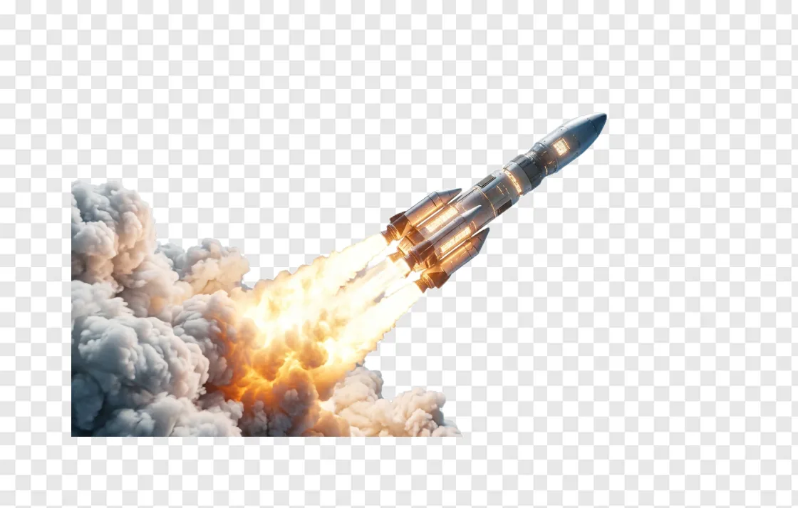 Space Rocket Launch PNG Image For Design