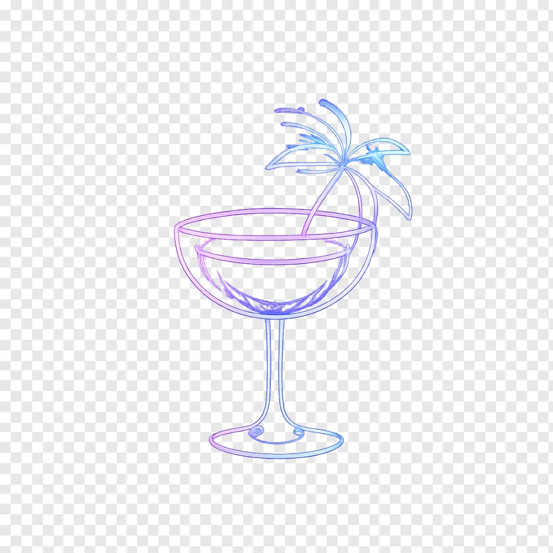 Marbella Nights Cocktail Neon PNG Transparent Image