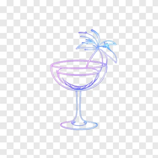 Marbella Nights Cocktail Neon PNG Transparent Image