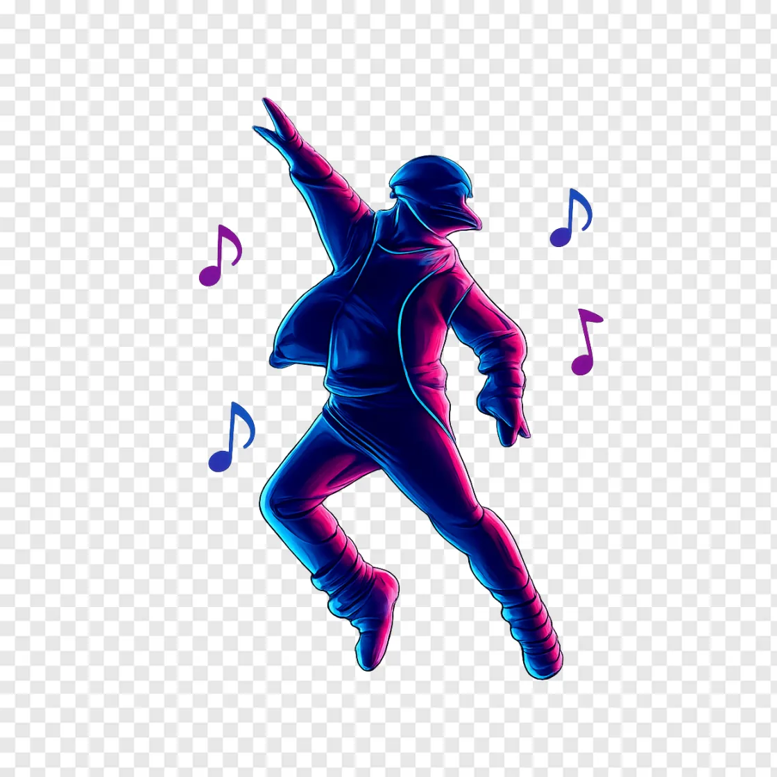 K-Pop Dancer Silhouette PNG Graphic