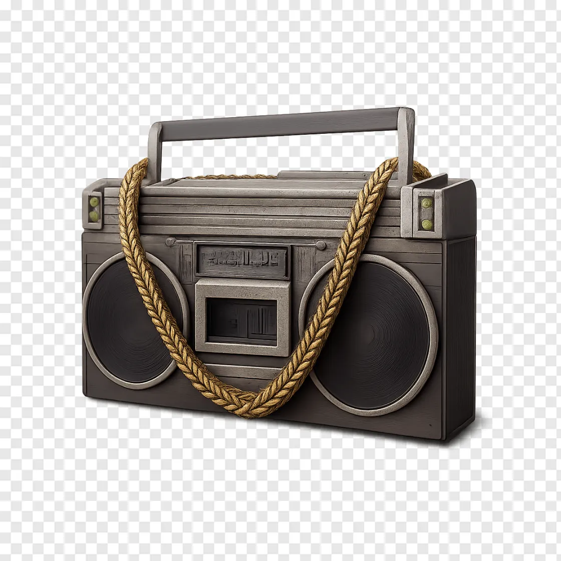 90s Boombox PNG Transparent Background