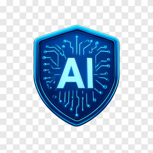 AI Security Shield PNG Icon For Download