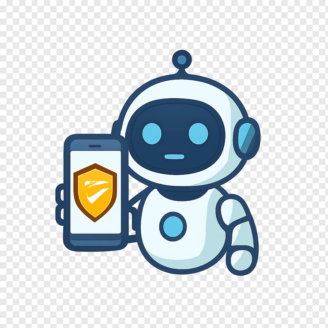 AI Robot Mascot PNG Graphic For Tech Design