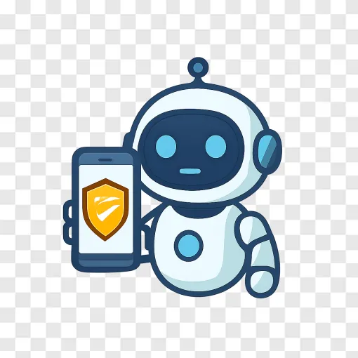 AI Robot Mascot PNG Graphic For Tech Design
