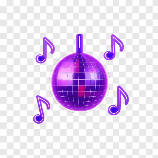Disco Ball Music PNG Transparent Background