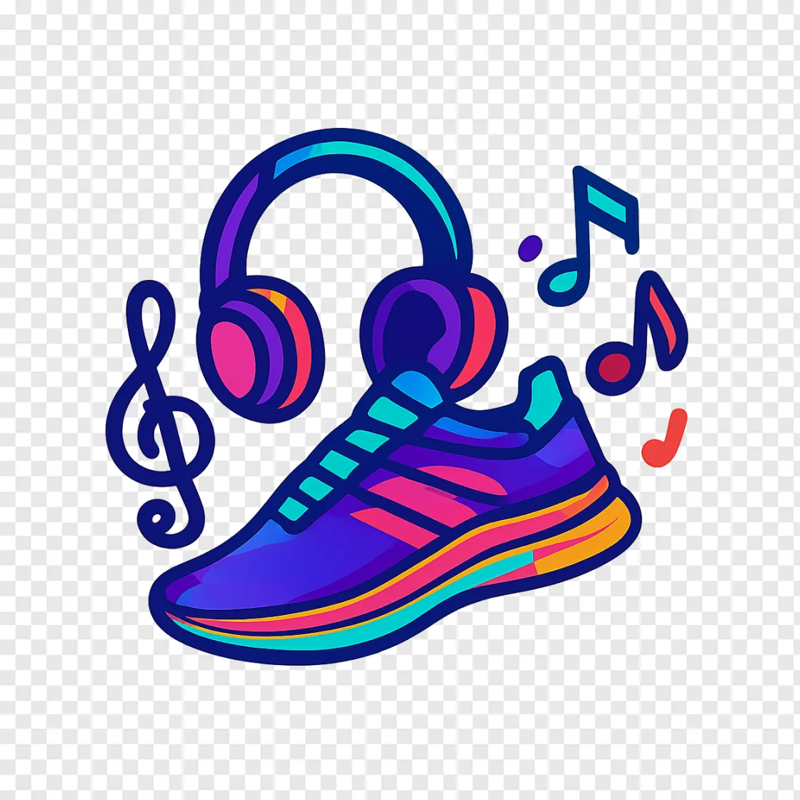 Running Music Icon PNG Transparent Background