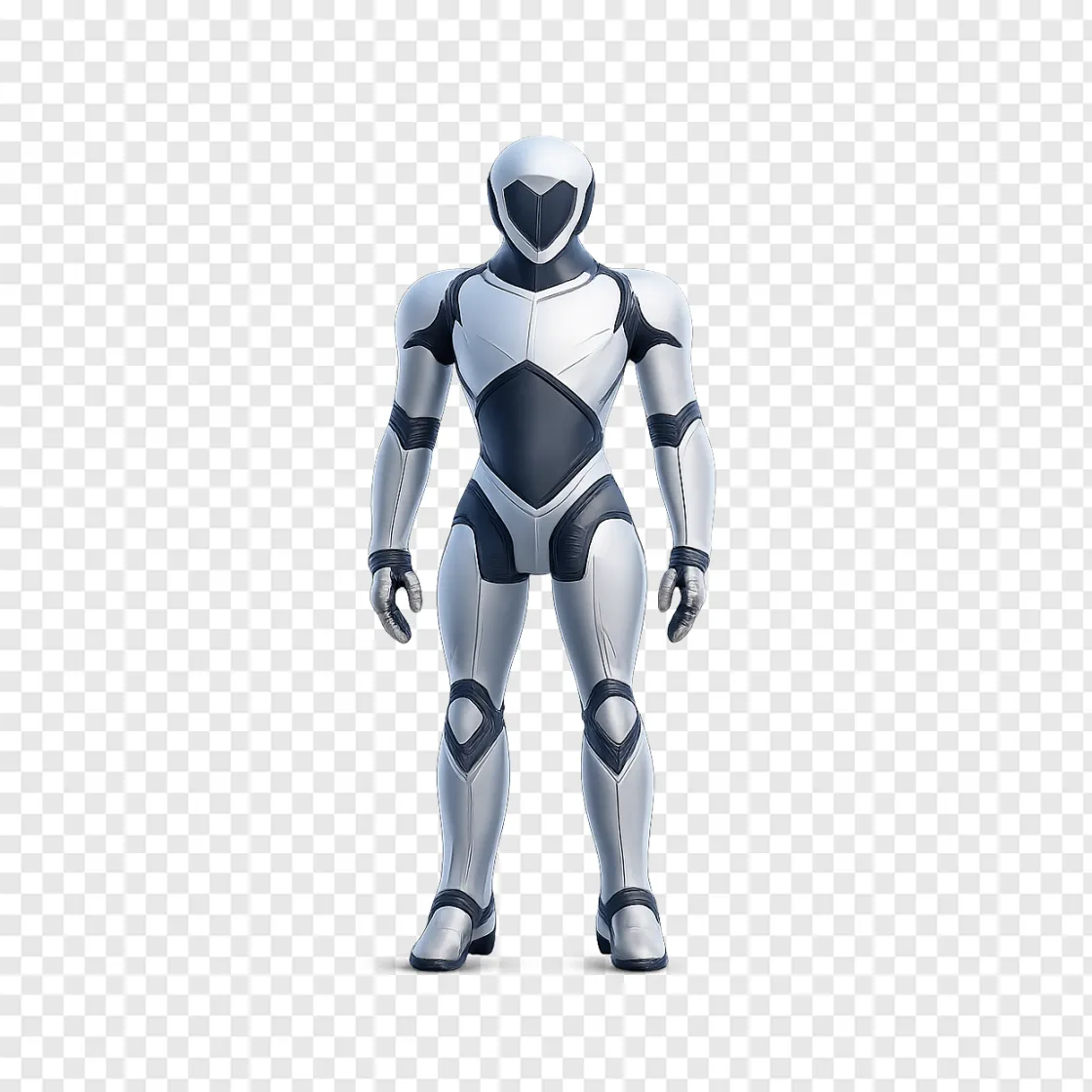 Futuristic Humanoid Robot PNG Transparent Image