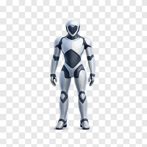 Futuristic Humanoid Robot PNG Transparent Image