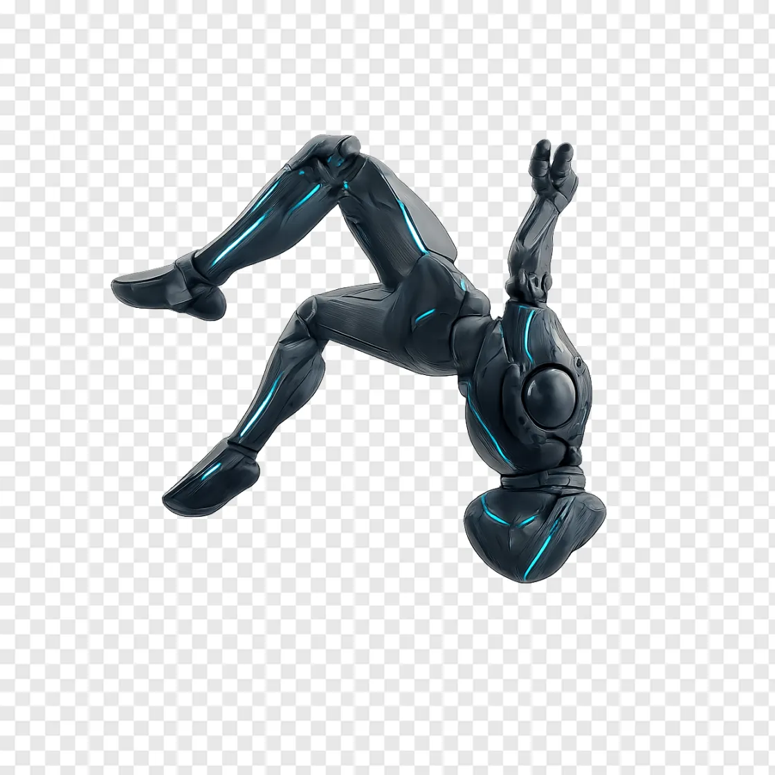Futuristic Humanoid Robot PNG Element For Tech Designs