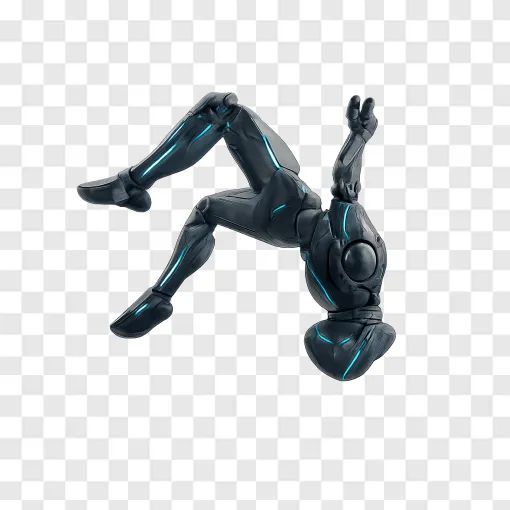 Futuristic Humanoid Robot PNG Element For Tech Designs