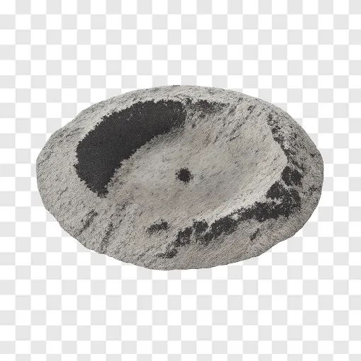 Moon Crater Transparent PNG For Space Designs