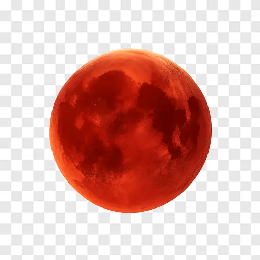 Blood Moon Lunar Eclipse PNG Transparent Image