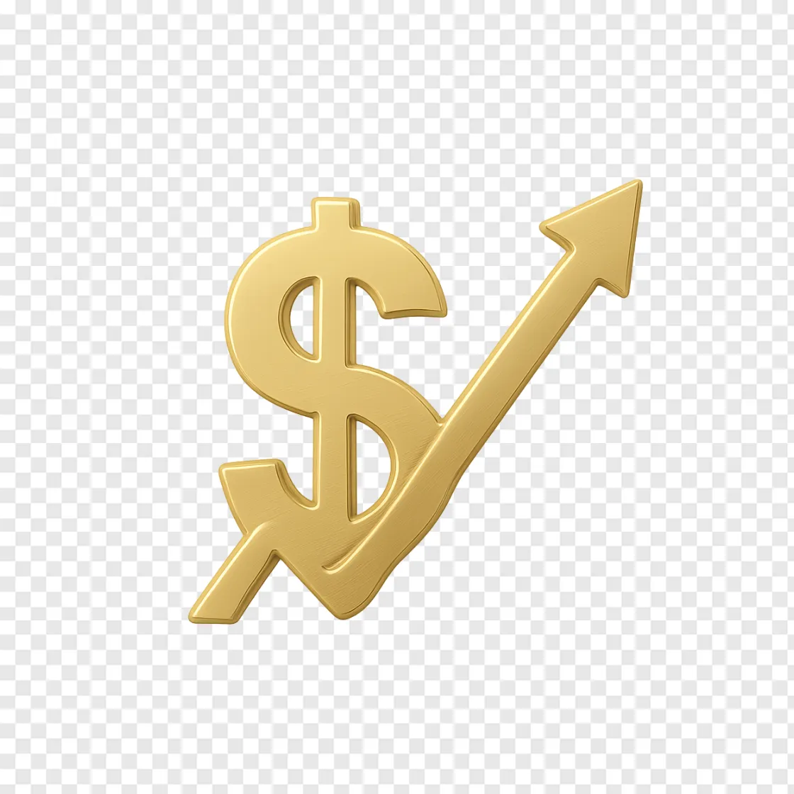 Rising Stock Market Arrow PNG Transparent Image