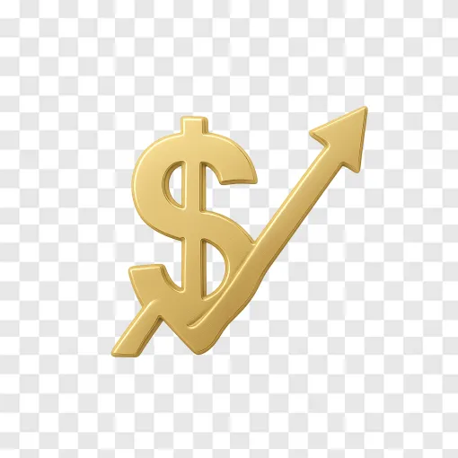 Rising Stock Market Arrow PNG Transparent Image