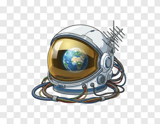 Astronaut Helmet Transparent PNG For Space Design