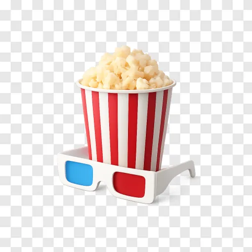 Movie Theater Popcorn Bucket PNG Free Download