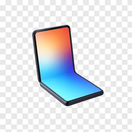 Foldable Smartphone PNG Transparent Image