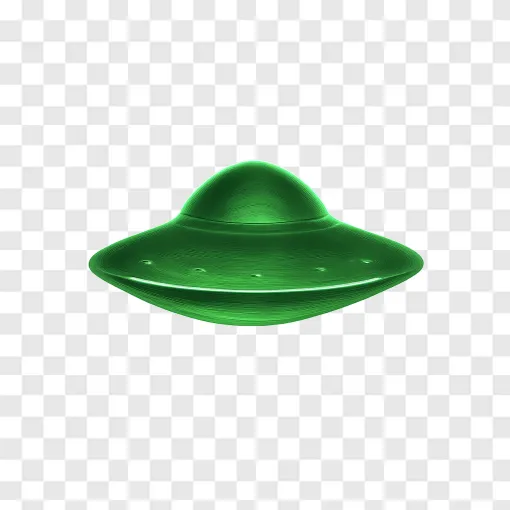 Glowing UFO Sci-Fi PNG Transparent Background