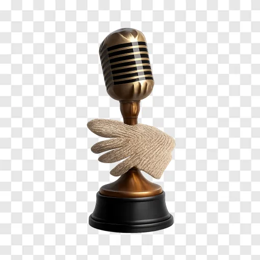 Music Award Trophy PNG Transparent Background