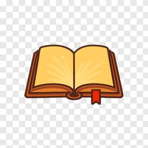 Open Vintage Book PNG Transparent Background