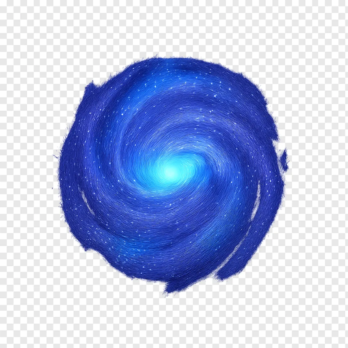 Glowing Spiral Galaxy PNG Transparent Background