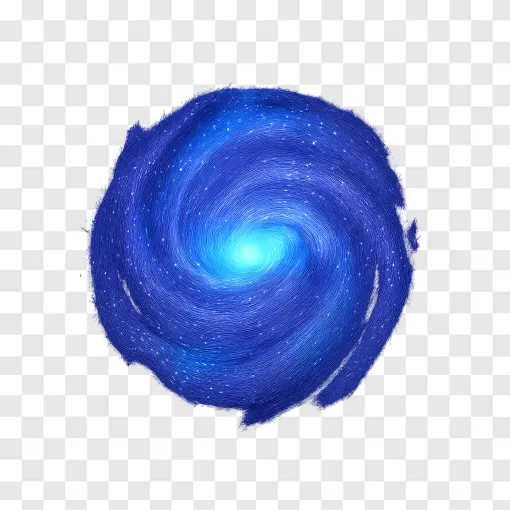 Glowing Spiral Galaxy PNG Transparent Background