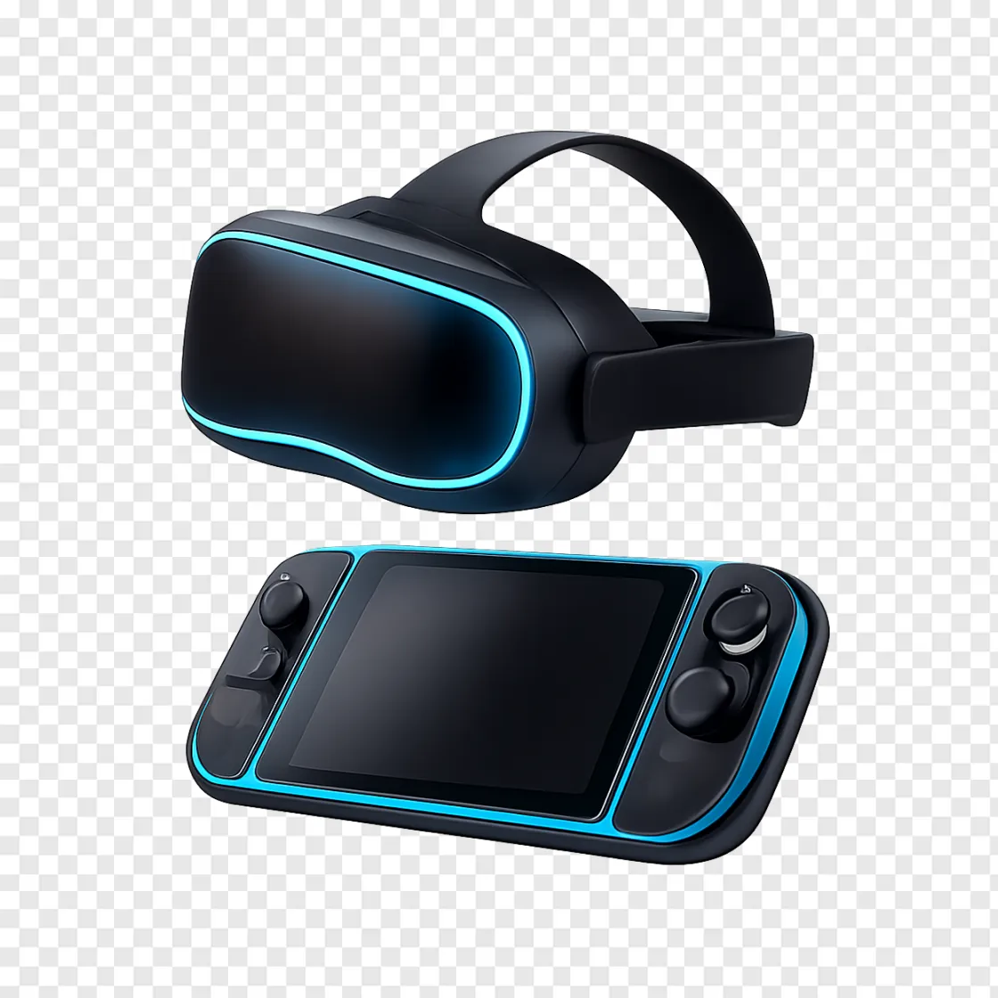 Futuristic VR Gaming Headset PNG For Content Creators