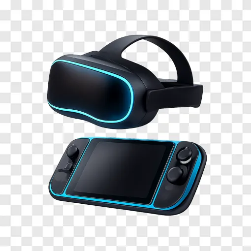 Futuristic VR Gaming Headset PNG For Content Creators