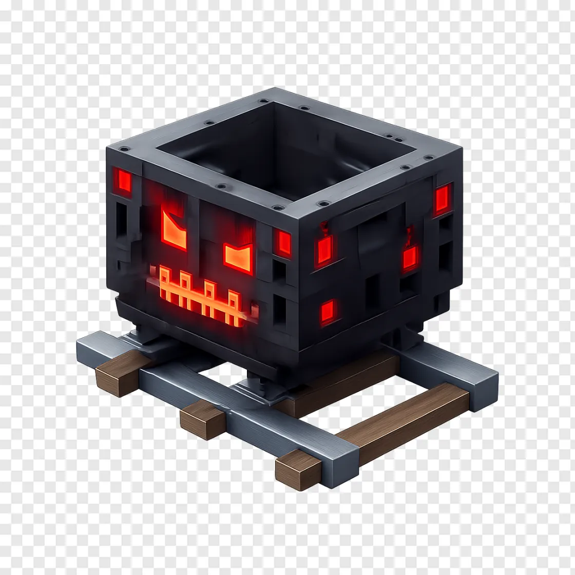 Minecraft Minecart PNG Gaming Graphic